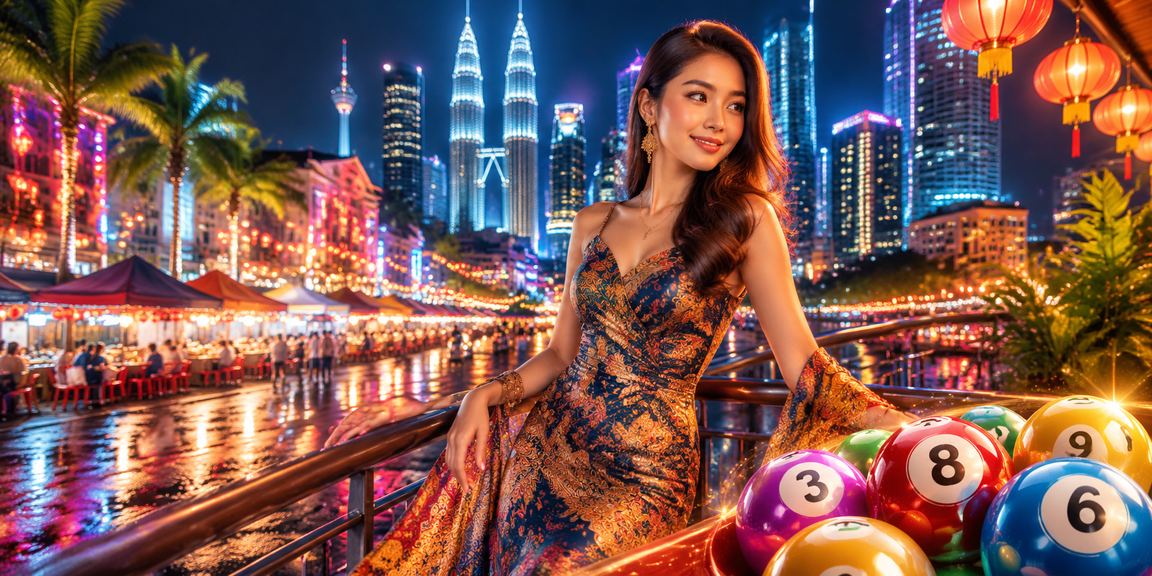 Pengguna Malaysia memakai batik mengakses loteri dalam talian 2038 di Kuala Lumpur