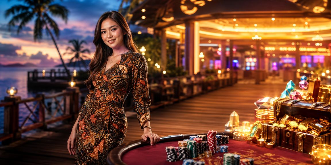 Pengguna di Sabah berbusana batik membuat deposit dan memulakan sesi kasino langsung 2038
